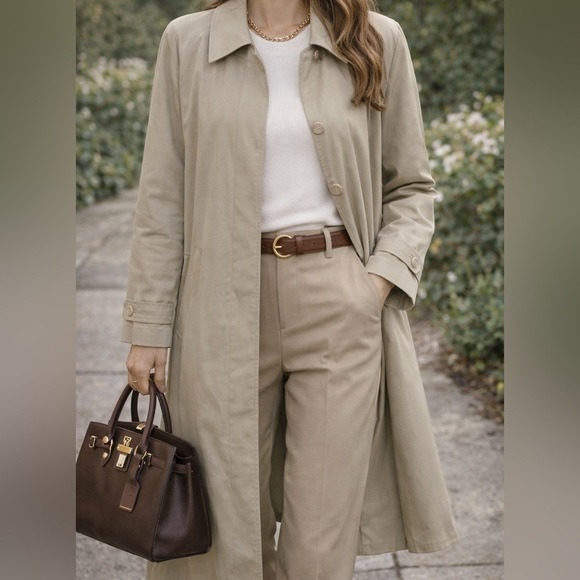 Vintage Jackets & Blazers - Vintage London Fog Classic Trench Coat Khaki Size Regular 12